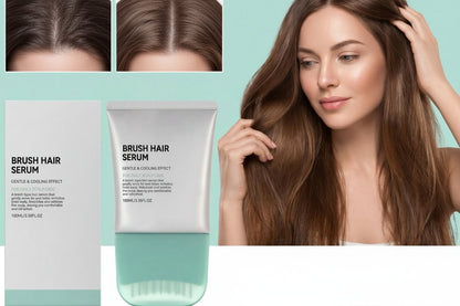 PDRN Hair Serum with Built-In Brush – Scalp Massager Formula for Stronger-Looking Roots, Daily Nourishment and Healthy Hair-Care Maintenance