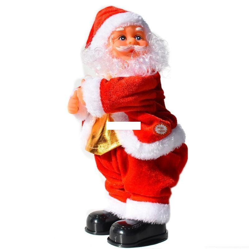 Electric Singing Dancing Santa Doll – Funny Musical Shaking Christmas Toy with Moving Head and Feet, Perfect Holiday Ornament and Gift for Kids & Family