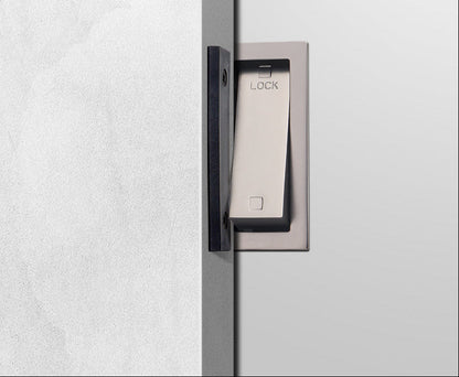 Invisible Push-Out Door Lock – Embedded Hardware Latch for Bathrooms, Barn Doors, Sliding Doors, Hidden Rooms and Minimalist Interior Security