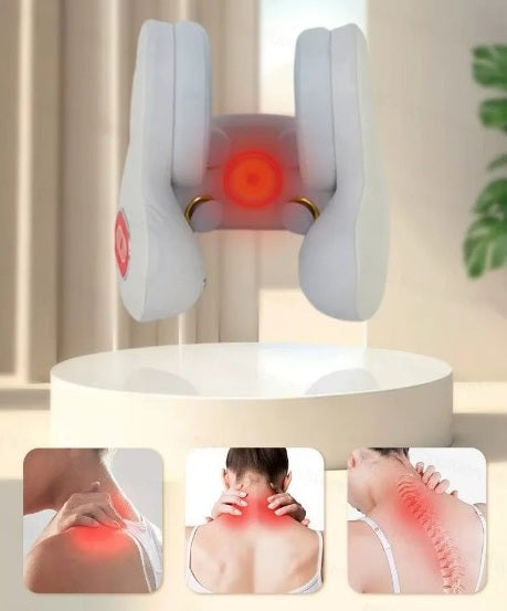 Music Wireless Bluetooth U-Shape Massage Pillow – Vibration Headrest with Noise Reduction for Home, Office, Car & Travel Comfort Support