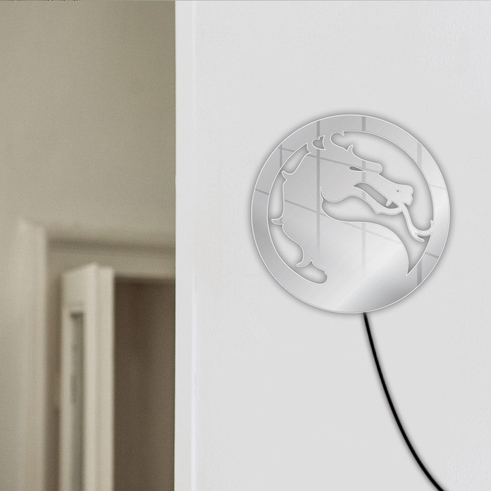 Evil Dragon Neon Sign – LED Gamer Wall Light with Fighting-Game Style for Game Rooms, Bedrooms and Gaming Setups with Dark Glow