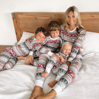 Happy New Year Family Pajama Set – Matching Christmas Sleepwear for Mom, Dad, Kids; Soft, Cute Holiday Outfits for Festive Home Photos