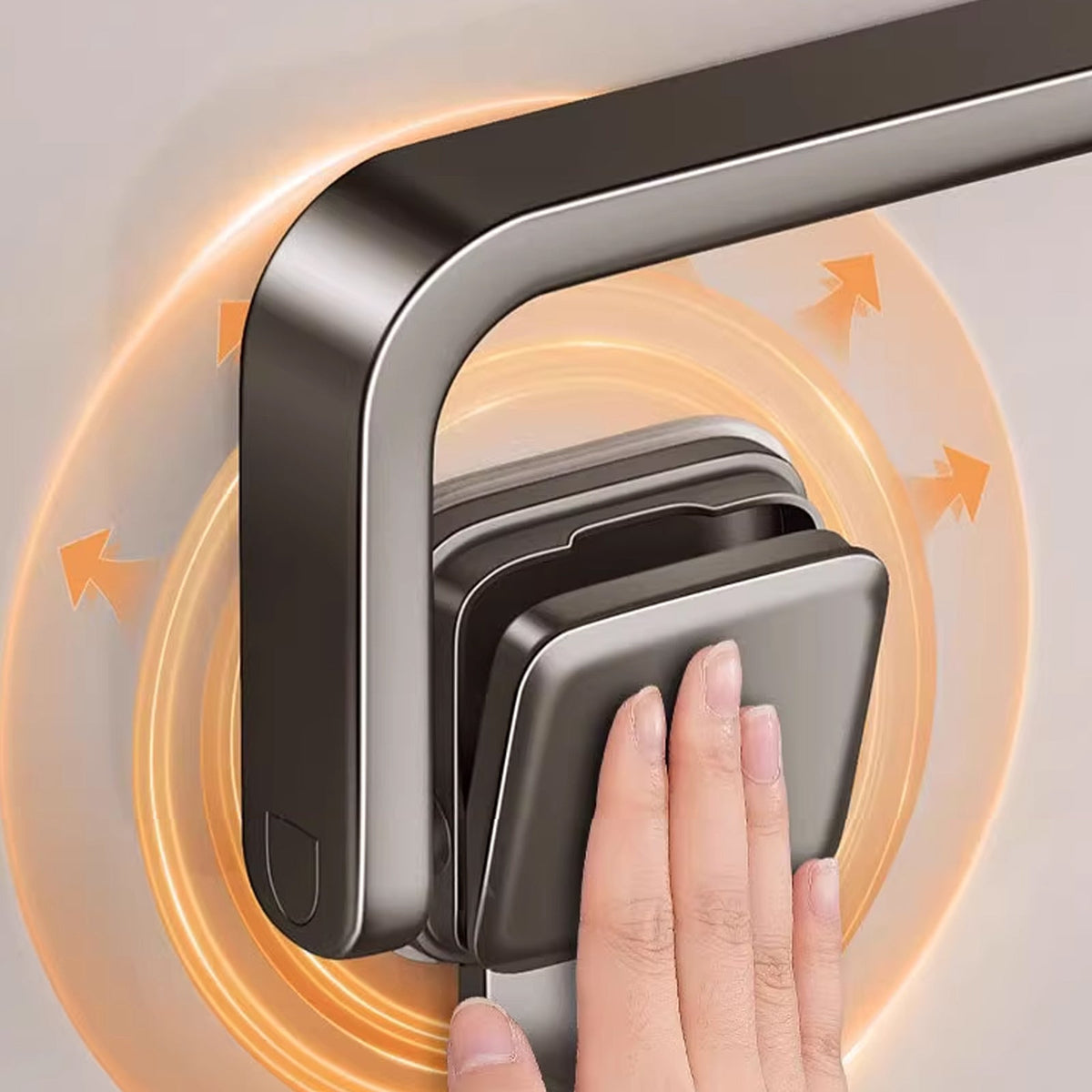 Folding Suction Cup Towel Rack – No-Drill Wall-Mount Bathroom Hand Towel Holder for Space-Saving, Convenient and Damage-Free Organization