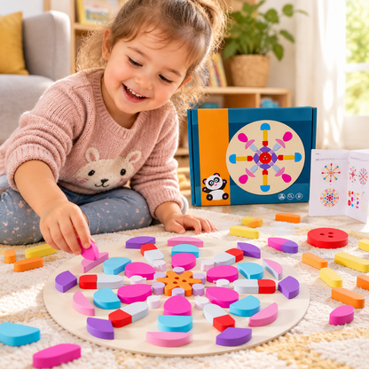 Wooden Creative Puzzle Blocks – Educational Building Toy for Kids with Hands-On Problem Solving, Imaginative Construction and Fine Motor Skill Play