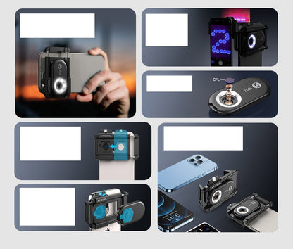 Upgraded Three-in-One Smartphone Microscope Lens Kit – 100X–200X Macro Lens with LED Light, Compatible with Most iOS & Android Phones