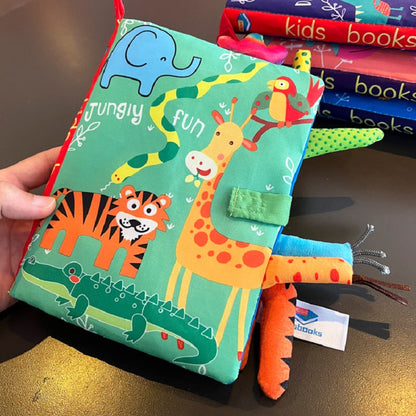 Baby Cloth Book –3D Soft Sensory Learning Toy for Infants with Interactive Pages, Early Development, Quiet Play and Tactile Exploration