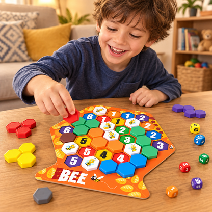 Honeycomb Building Puzzle Game – Versatile Children’s Educational Toy for Creative Construction, Pattern Learning, Problem Solving and Hands-On Family Play
