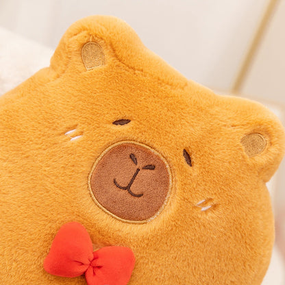 Capibara Gingerbread Plush Pillow – Cute Christmas Capybara Stuffed Toy for Holiday Décor, Bedroom Display, Gifts & Birthday Surprises