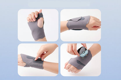 Electric Heating Wrist Massager with EMS Microcurrent – Hot Compress and Vibration Therapy Device for Pain Relief and Support