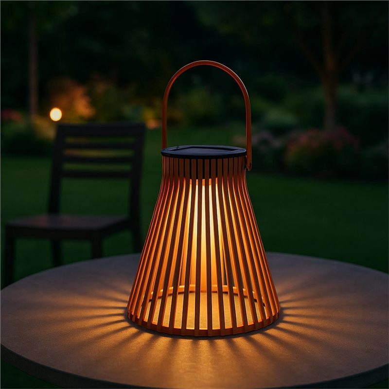 Solar Rattan Hanging Lamp – Waterproof Outdoor Projection Light for Gardens, Villas, Balconies, Camping and Patios with Warm Decorative Atmosphere