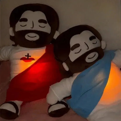 Breathing Jesus Plush Toy – Soothing Religious Stuffed Doll with Heartbeat for Church, Sunday School, Easter Gifts & Faith-Inspired Comfort
