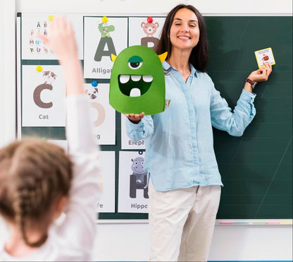 Montessori Alphabet Matching Game - Felt Letter Recognition Learning Toy with Colors, Shapes and Early Educational Activities