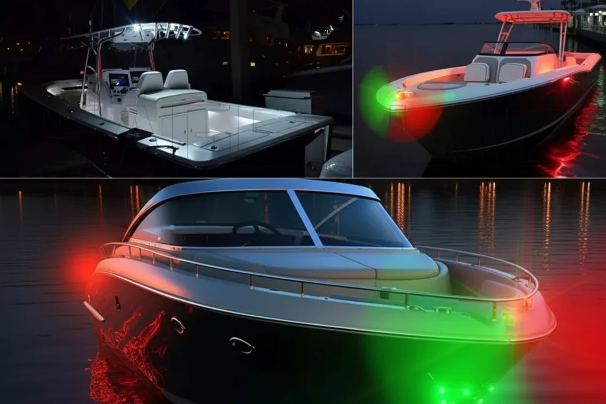 Marine Underwater Boat Light – Waterproof 10-30V Transom LED Lamp for Yachts and Pontoon Boats with Bright Tail and Accent Illumination