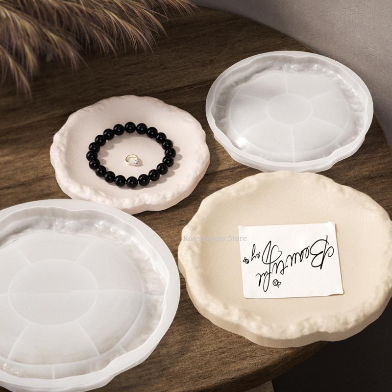 DIY Silicone Rock Storage Tray Mold – Durable Gypsum Mold for Cement, Epoxy Resin Coaster & Home Decoration Craft Projects