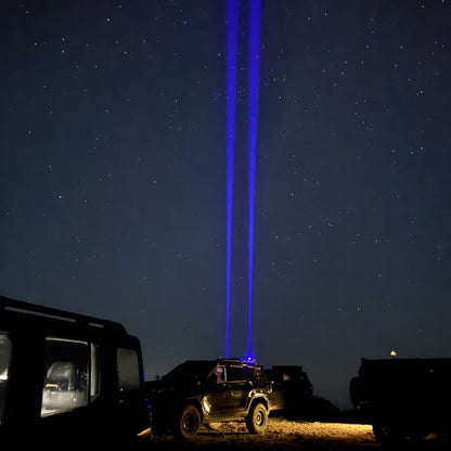 Waterproof LED Flagpole Navigation Light – 15W Blue Green Wide-Voltage Auxiliary Spotlight for Off-Road Cars, Trucks, Boats and Outdoor Visibility