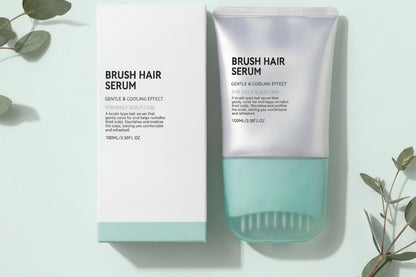 PDRN Hair Serum with Built-In Brush – Scalp Massager Formula for Stronger-Looking Roots, Daily Nourishment and Healthy Hair-Care Maintenance