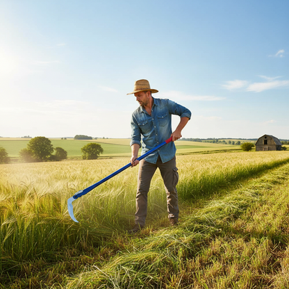 Foldable Long-Handle Corn Sickle – Fast-Cutting Farm Tool for Corn Stalks, Wheat, Straw, Grass Harvesting and Outdoor Garden Maintenance