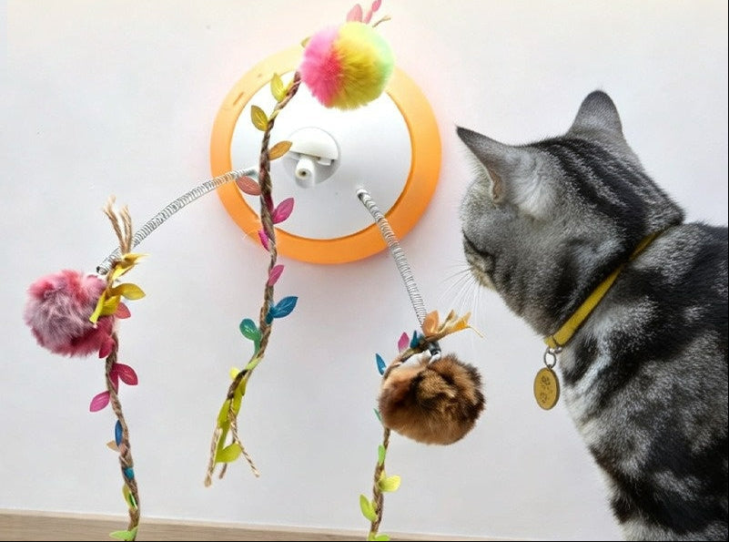 Interactive Cat Toy – 360° Rotating Laser and Simulated Meow Sound with Multiple Play Modes for Exercise, Stimulation and Indoor Entertainment