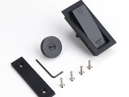 Invisible Push-Out Door Lock – Embedded Hardware Latch for Bathrooms, Barn Doors, Sliding Doors, Hidden Rooms and Minimalist Interior Security