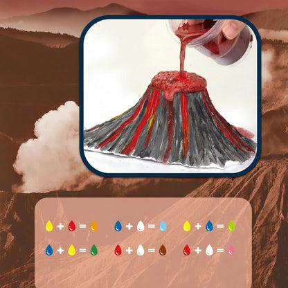 Volcano Eruption Science Kit - DIY Painting and Experiment Toy for Kids Educational Learning and Creative Birthday Gift Activities