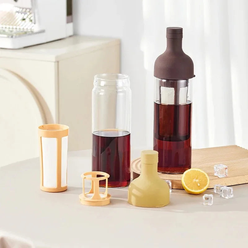 Cold Brew Coffee Maker – 1000ML High-Borosilicate Glass Pot for Smooth Cold Coffee, Fruit Tea and Refreshing Home Brewing