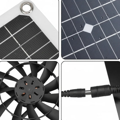 Solar Exhaust Fan Kit – 6-Inch Weatherproof Energy-Saving Ventilation for Greenhouses, RVs, Chicken Coops, Sheds and Dog Houses