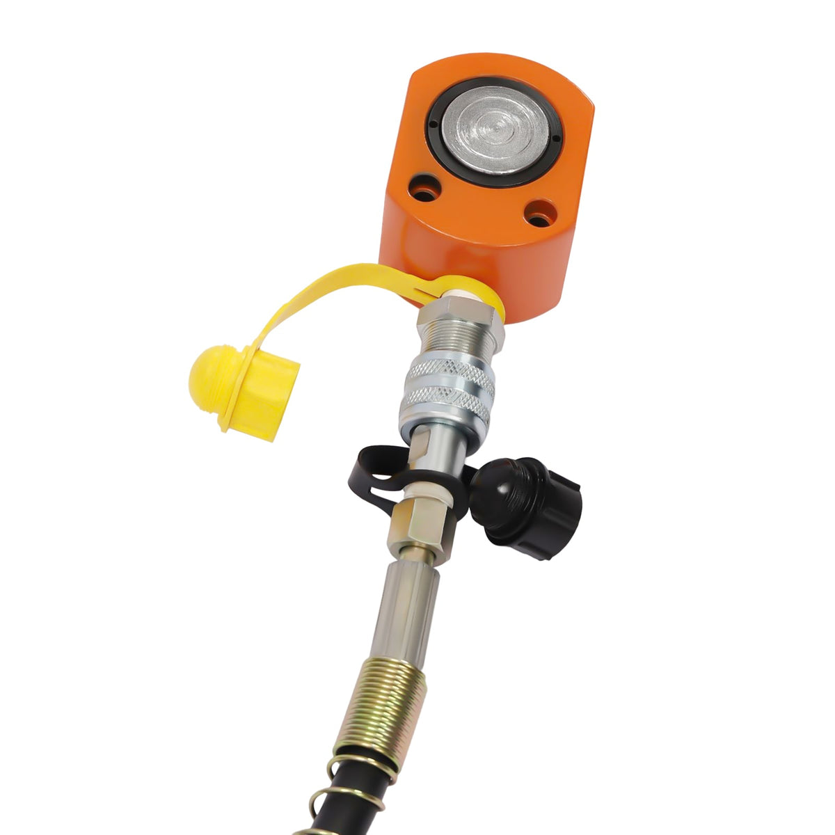 Hydraulic Ram Cylinder Jack – 10T Low-Profile Single-Acting Mini Porta Power Ram with CP-180 Hand Pump for Machinery and Shipbuilding Repairs