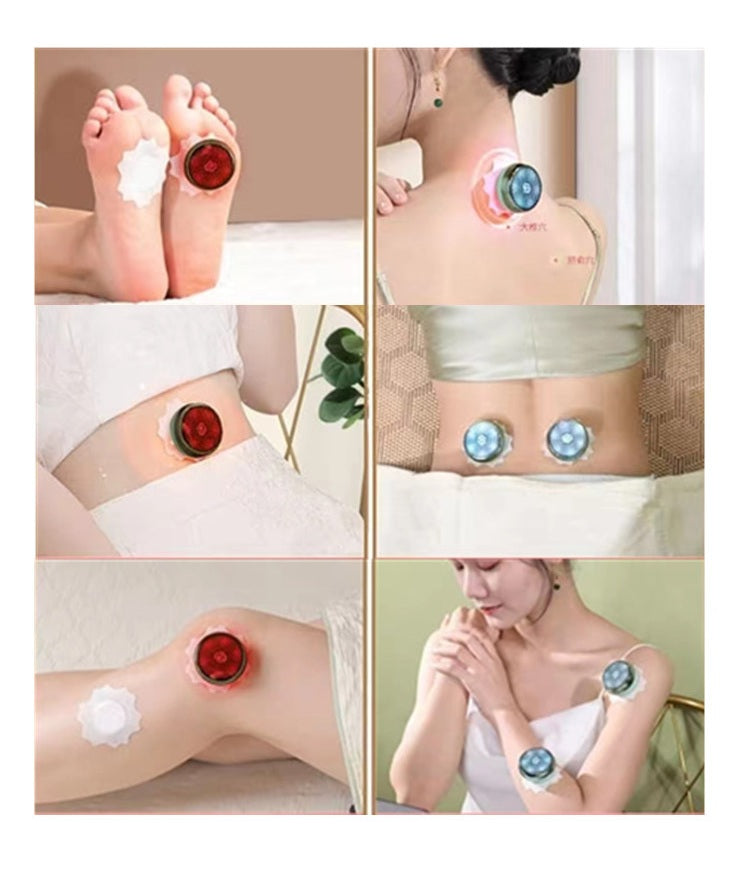 Smokeless Electric Moxibustion Therapy Device – Heated Neck & Shoulder Massager with Herbal Acupoint Treatment for Relaxation, Pain Relief & Wellness