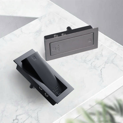 Invisible Push-Out Door Lock – Embedded Hardware Latch for Bathrooms, Barn Doors, Sliding Doors, Hidden Rooms and Minimalist Interior Security