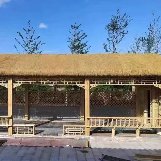Artificial Thatched Roof Roll – Durable Synthetic Tropical Decor for Bars, Cottages, Gazebos, Farmhouses, Rooftops and Outdoor Themed Spaces