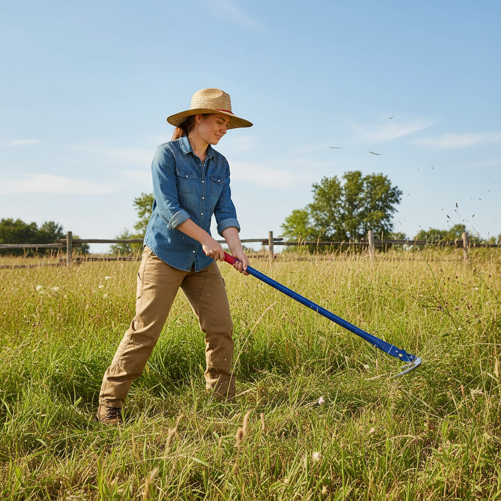 Foldable Long-Handle Corn Sickle – Fast-Cutting Farm Tool for Corn Stalks, Wheat, Straw, Grass Harvesting and Outdoor Garden Maintenance