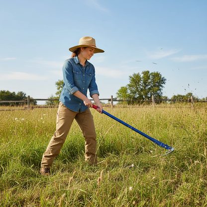 Foldable Long-Handle Corn Sickle – Fast-Cutting Farm Tool for Corn Stalks, Wheat, Straw, Grass Harvesting and Outdoor Garden Maintenance