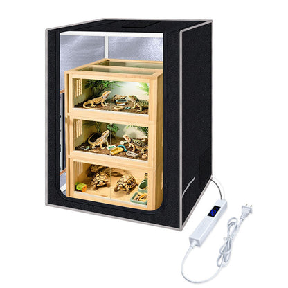 Reptile Terrarium – Secure Enclosure Habitat for Lizards, Geckos and Small Reptiles with Versatile Indoor Display and Care Setup
