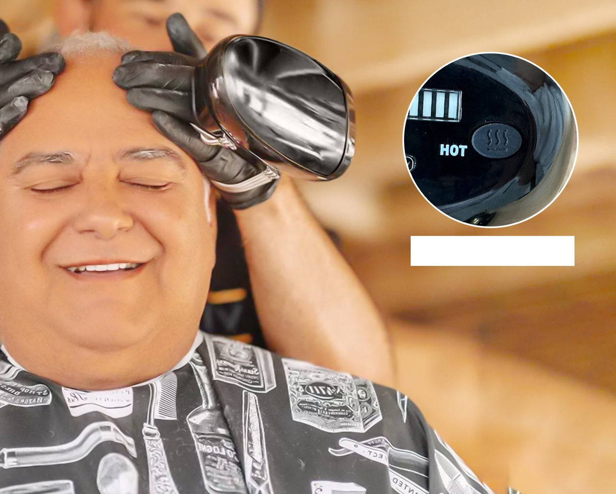 Professional Barber Vibration Massager – Cordless Handheld Heating Haircutting Tool for Neck, Head & Body Massage, USB Rechargeable Design