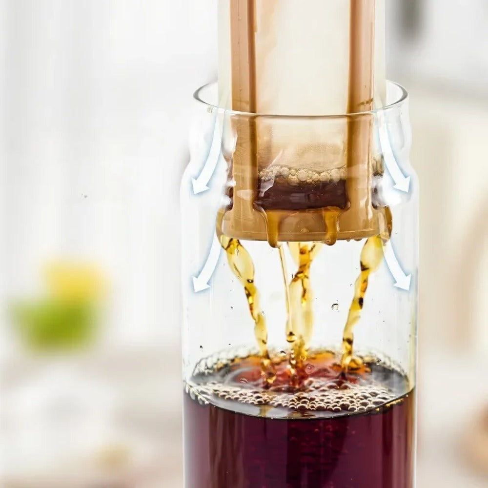 Cold Brew Coffee Maker – 1000ML High-Borosilicate Glass Pot for Smooth Cold Coffee, Fruit Tea and Refreshing Home Brewing