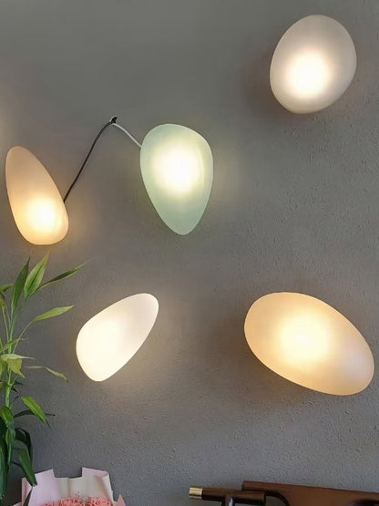 Nordic Pebble Wall Lamp – Creative Designer Shape Sconce for Studies, Bedrooms and Living Rooms with Modern Decorative Ambient Lighting