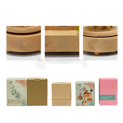 Jesus Birth Wooden Music Box - Christmas Nativity Decorative Toy with Musical Designs, Traditional Christian Ornament for Holiday Gifting & Home Display