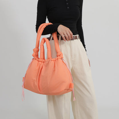 Women’s Adjustable Strap Puffer Tote Bag – Nylon Shoulder Bag, Lightweight Large-Capacity Crossbody Backpack for Travel, Shopping & Everyday Use