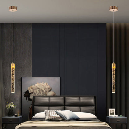 Modern Luxury Crystal Pendant Lamp – Elegant Hanging Ceiling Light for Bedroom, Living Room and Kitchen Decor