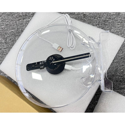 Mini 3D Holographic Advertising Fan – 20CM LED Hologram Display with App and Remote Control for Small Businesses and Home Decor