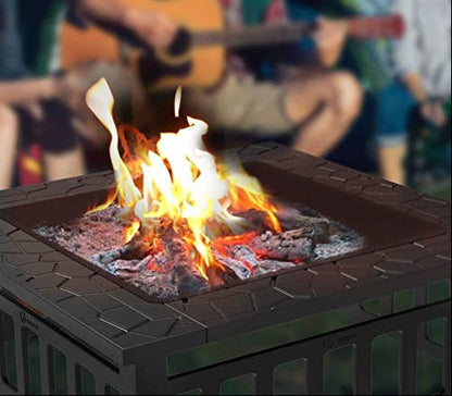 Complete Outdoor BBQ Grill Set – Courtyard Barbecue Grill, Heating Table and Cooking Rack for Family Gatherings, Parties and Backyard Entertaining
