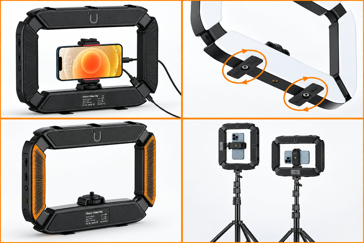 Camera Ring Light – U200 Professional LED Video Lighting Accessory for Photography, Streaming, Vlogging, Makeup and Content Creation