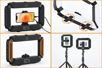 Camera Ring Light – U200 Professional LED Video Lighting Accessory for Photography, Streaming, Vlogging, Makeup and Content Creation
