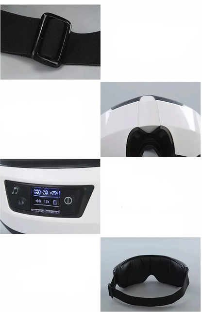 Air Pressure Heated Smart Eye Massager - 4D Eye Care Device with Bluetooth Music, Relaxation Tool for Eye Fatigue Dark Circles Relief