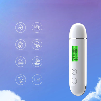 Skin Moisture Oil Analyzer Tester – Digital Face Skin Age Detection Meter with Fluorescent Agent Detection
