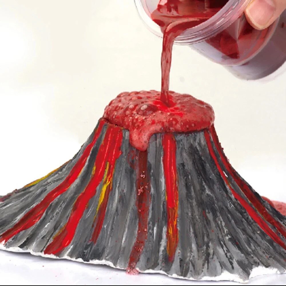 Volcano Eruption Science Kit - DIY Painting and Experiment Toy for Kids Educational Learning and Creative Birthday Gift Activities