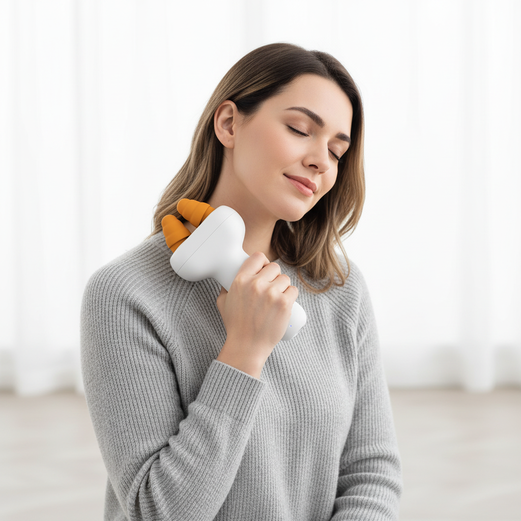 Mini Smart Electric Massager – Portable Finger-Pressing and Kneading Tool for Shoulder and Neck Relaxation at Home, Office or While Traveling