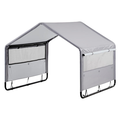 Waterproof Outdoor Dog Tent – Windowed Sunshade Cot Shelter for Comfortable Pet Rest, Camping, Backyard Lounging and Warm-Weather Adventures