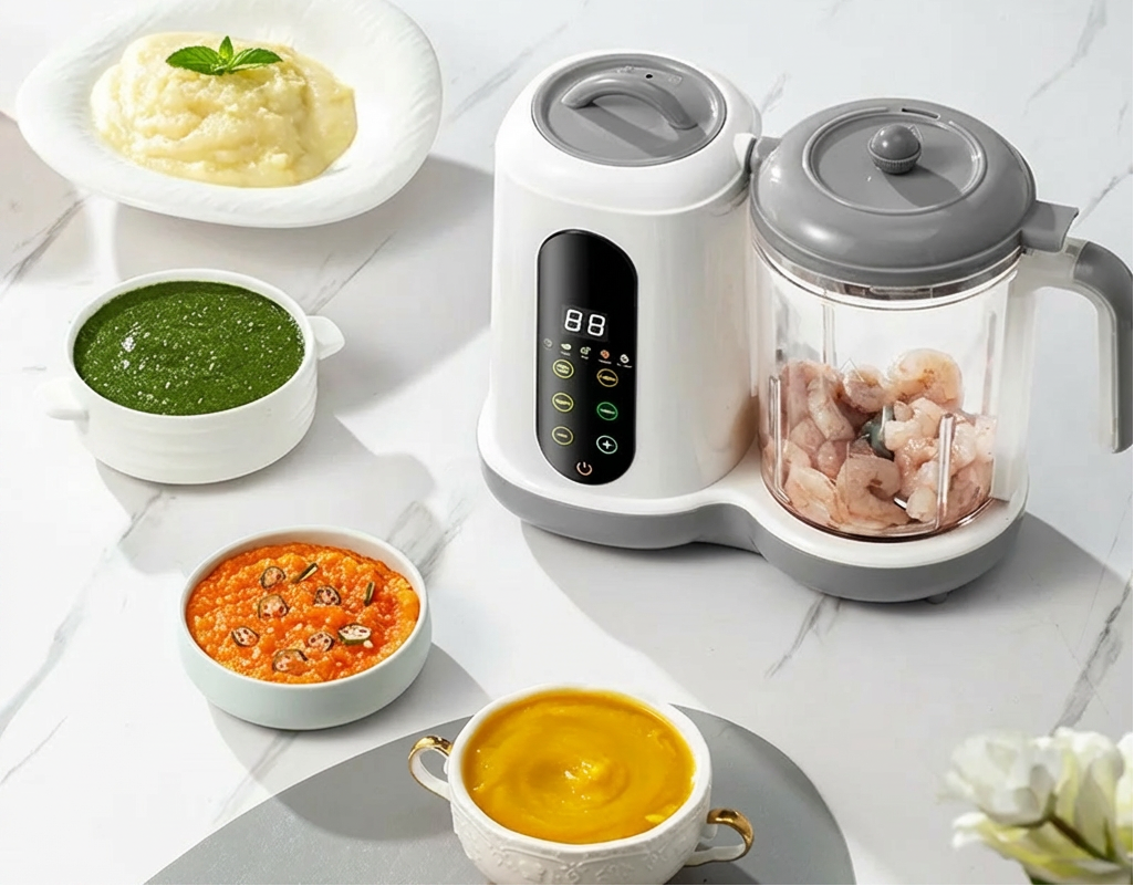 Multifunction Baby Food Maker – Compact Automatic Blender, Steamer and Timer for Easy Homemade Purees, Nutritious Meals and Convenient Infant Feeding