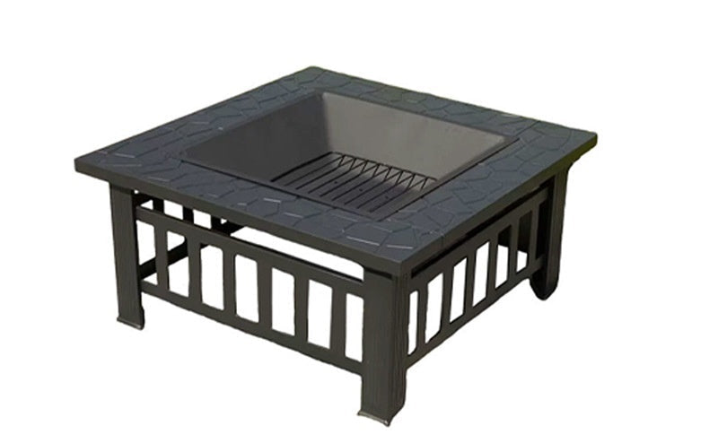 Complete Outdoor BBQ Grill Set – Courtyard Barbecue Grill, Heating Table and Cooking Rack for Family Gatherings, Parties and Backyard Entertaining